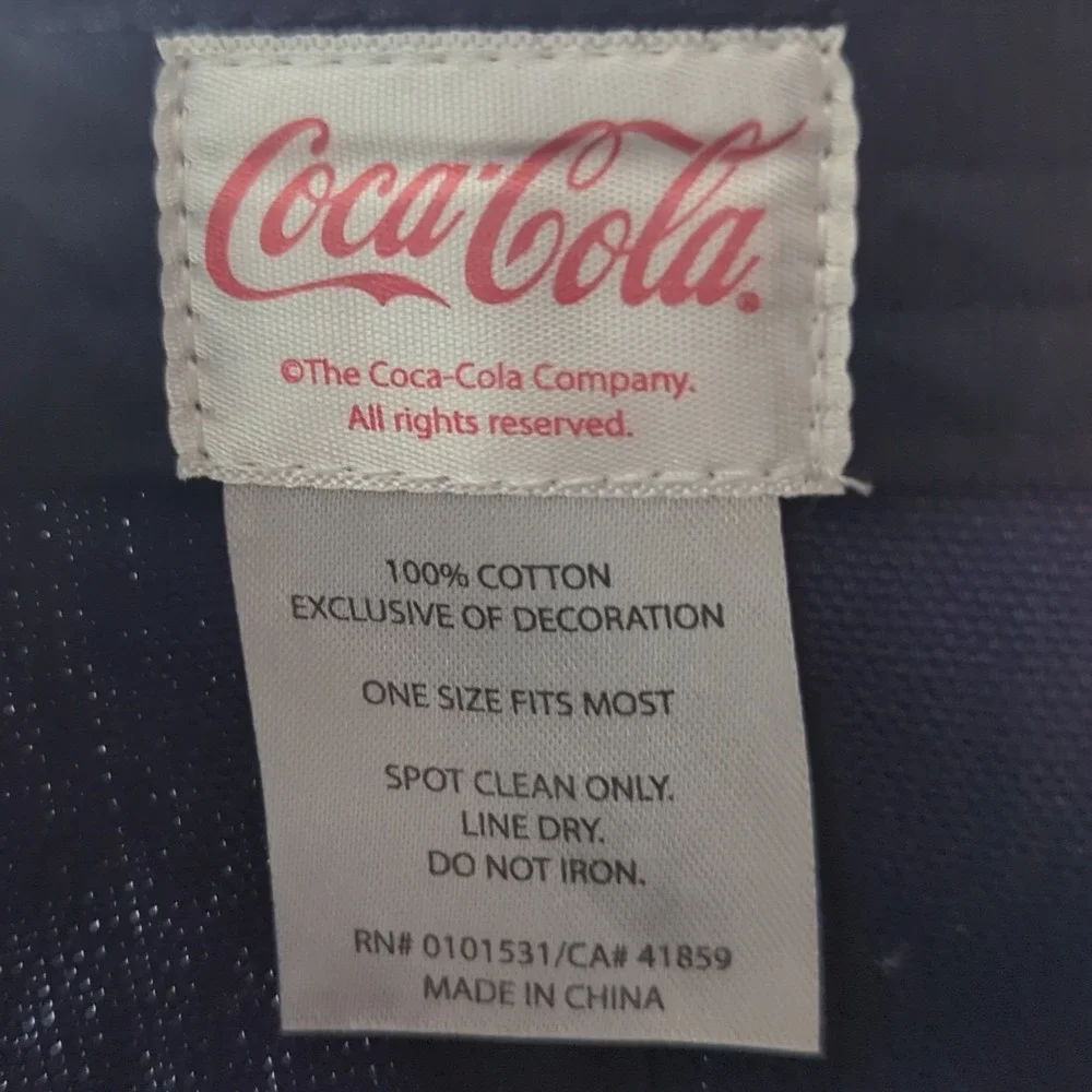 Coca-Cola Navy Blue Rope Snapback Hat The Real Thing Patch Mad Engine Cap NEW